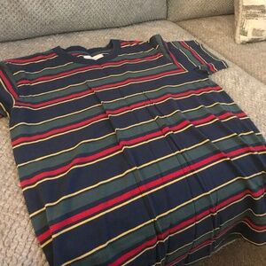 Men stripe t-shirt multi colored